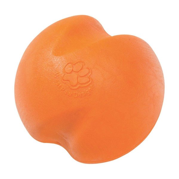 West Paw Zogoflex Orange Jive Synthetic Rubber Ball Dog Toy, Large WE5676
